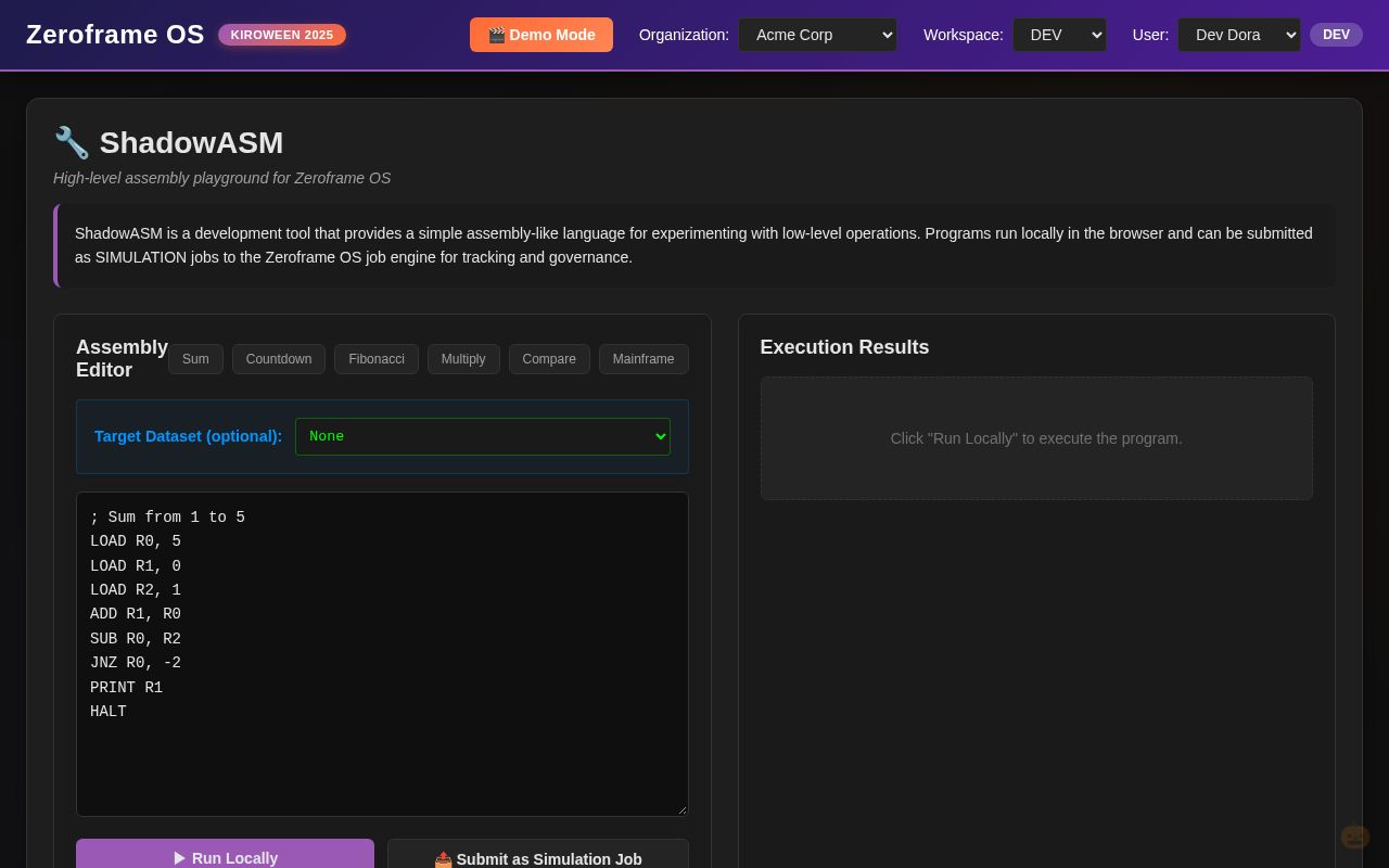 Preview of ZeroFrame