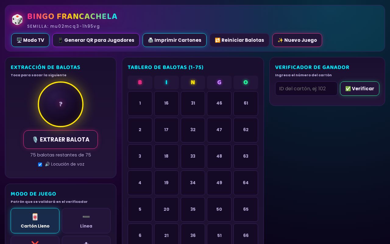 Preview of Bingo Francachela