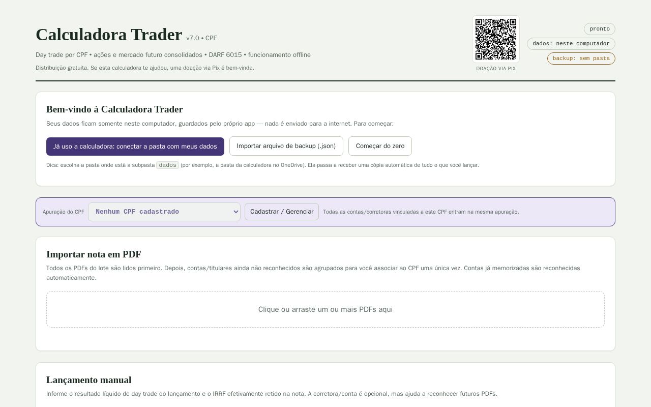 Preview of Calculadora Trader