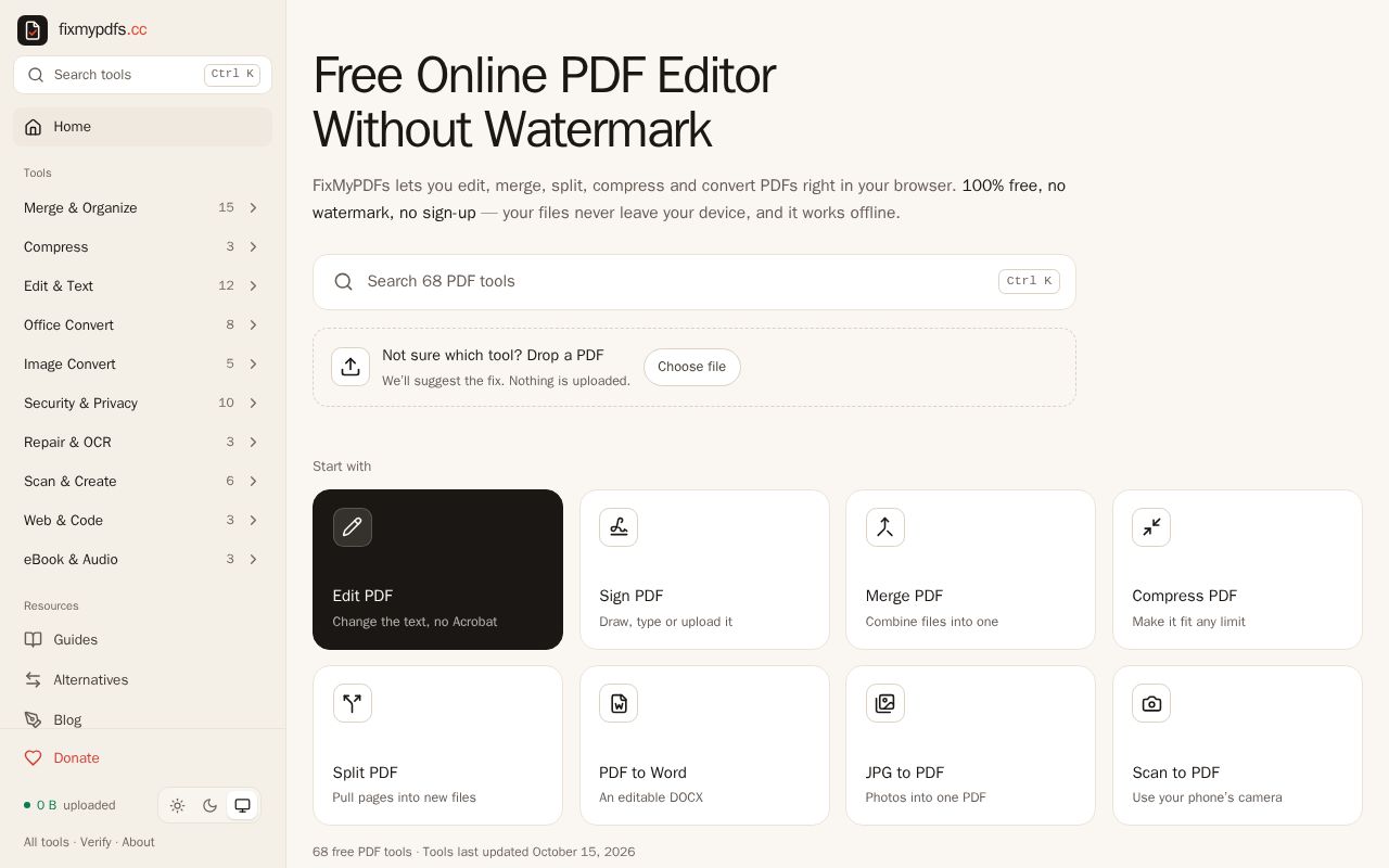 Preview of FixMyPDFs