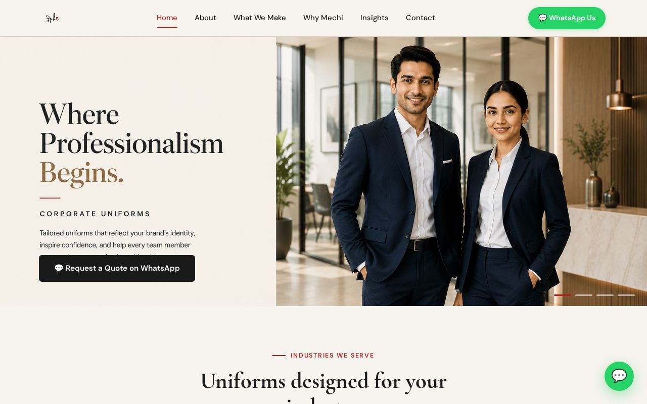 Preview of Mechi Website