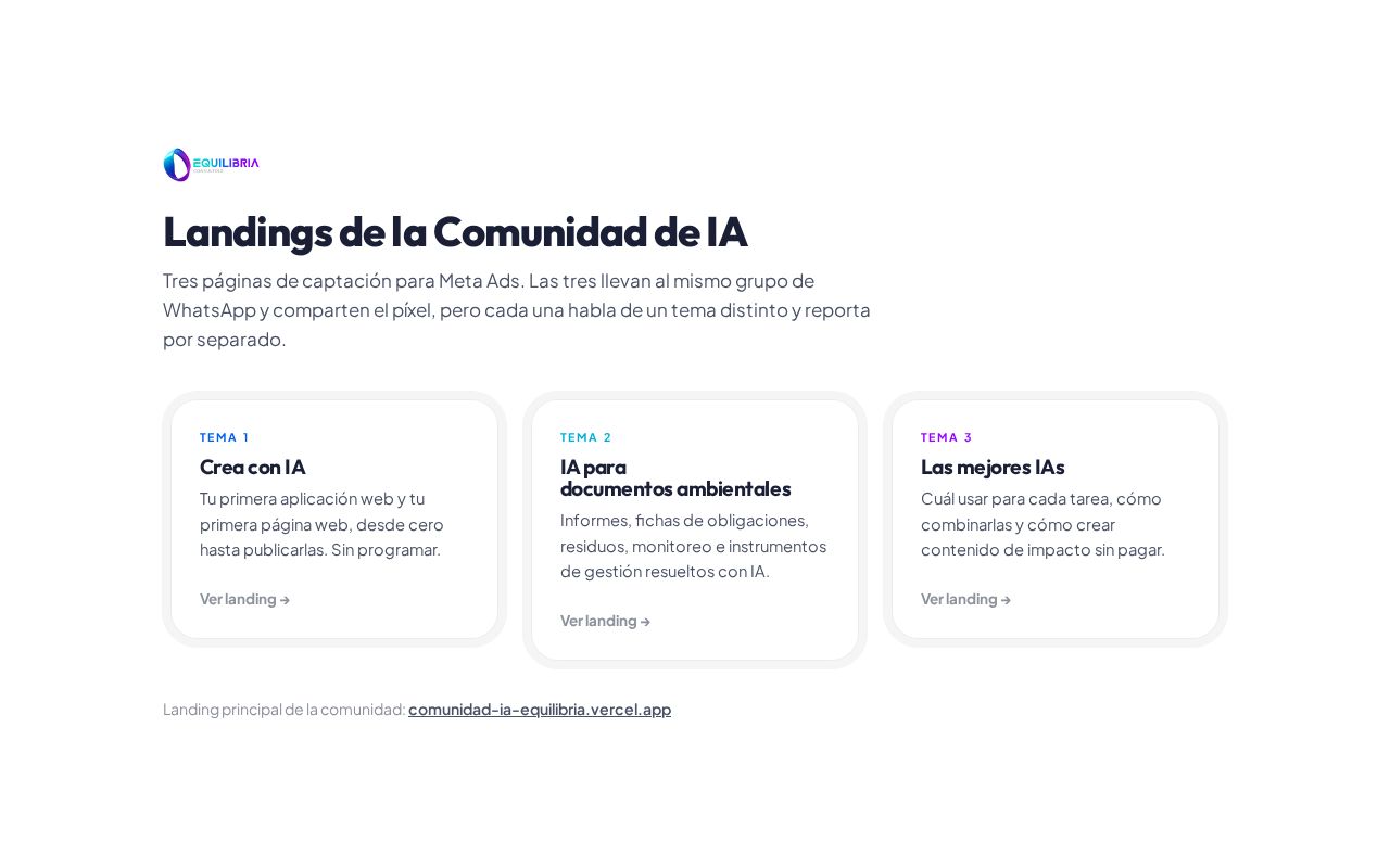 Preview of Landings de la Comunidad de IA
