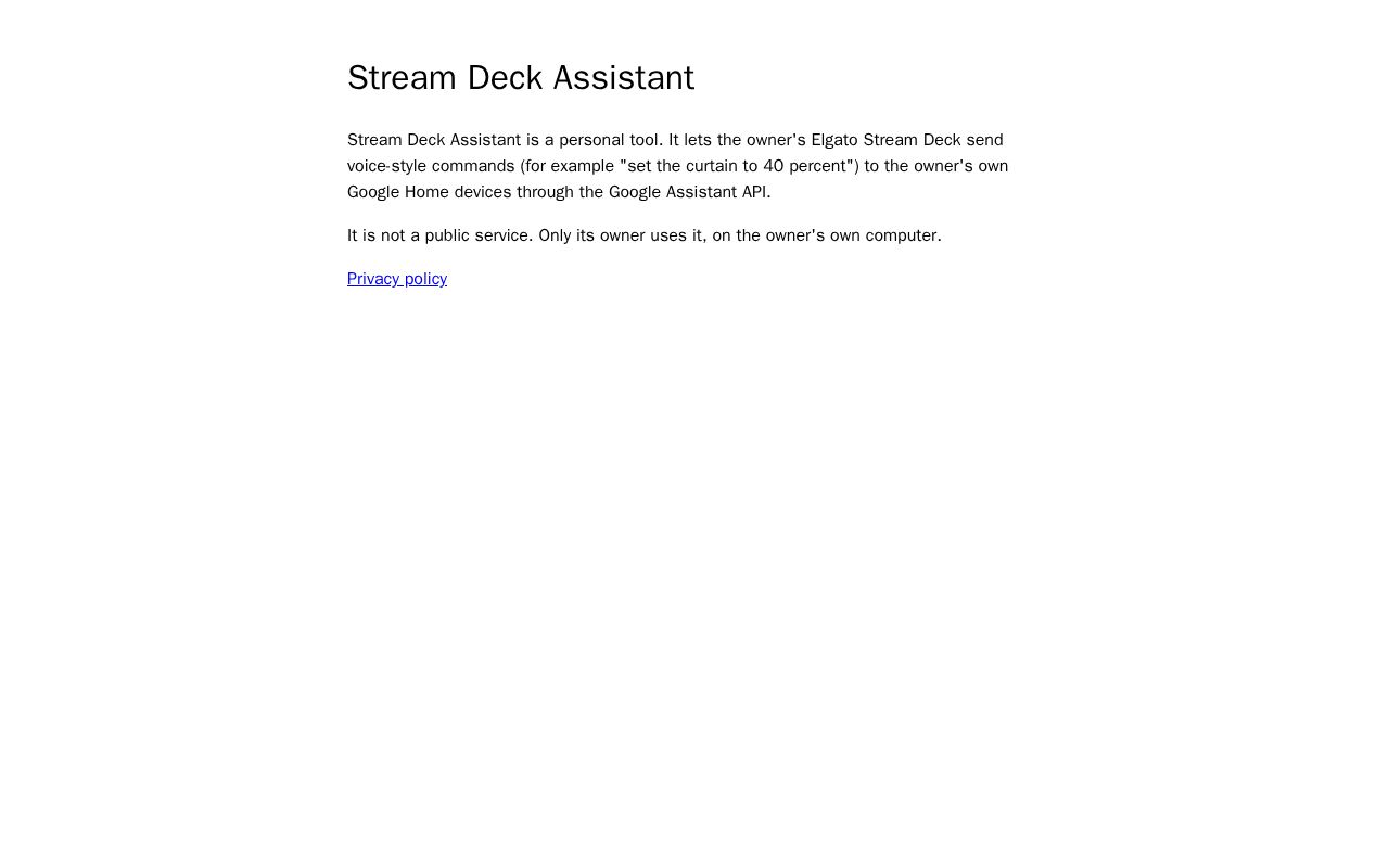 Preview of Stream Deck Assistant