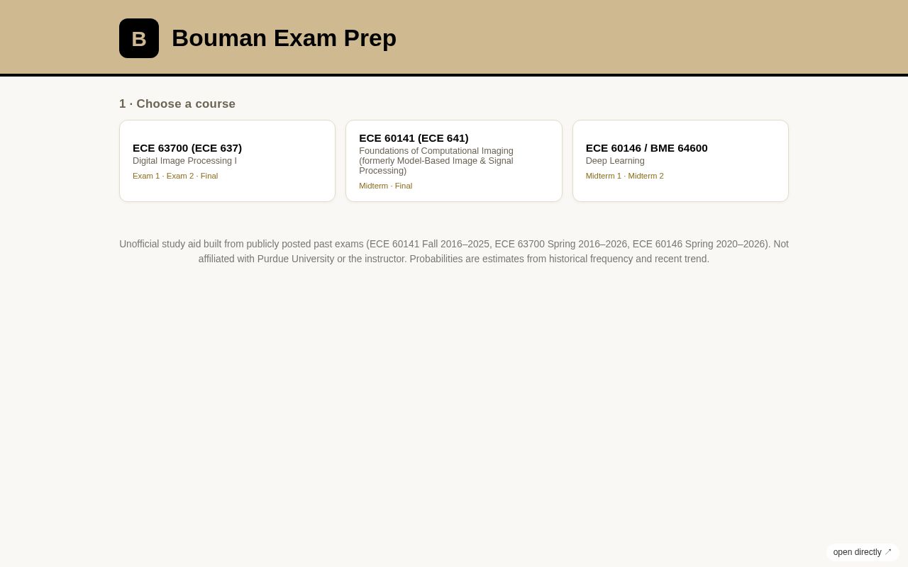 Preview of Bouman Exam Prep