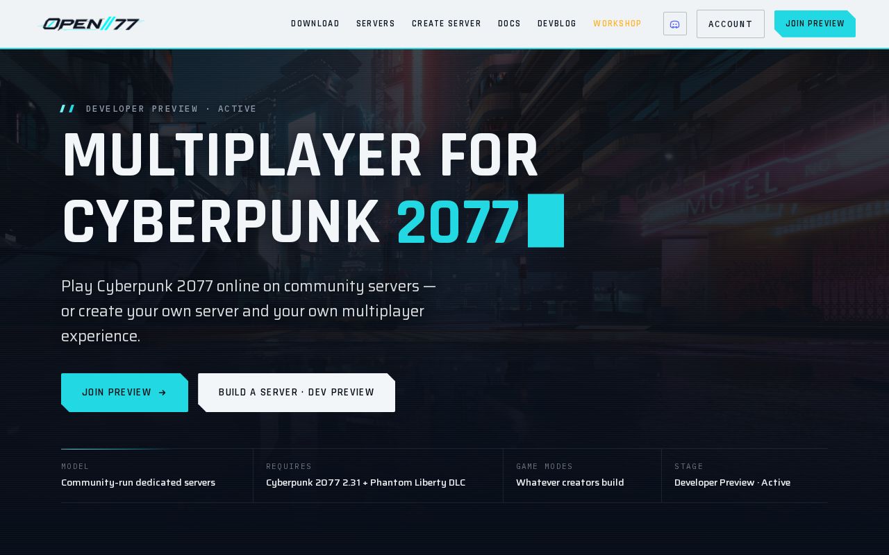 Preview of Open77 App