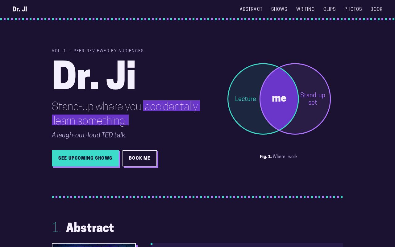 Preview of Dr. Ji: stand-up where you accidentally learn something