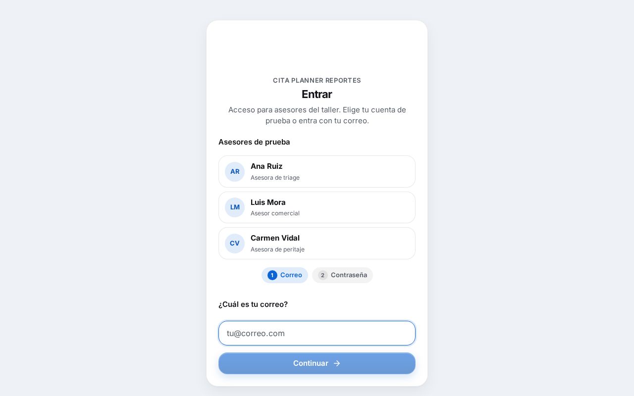 Preview of CITA PLANNER Reportes