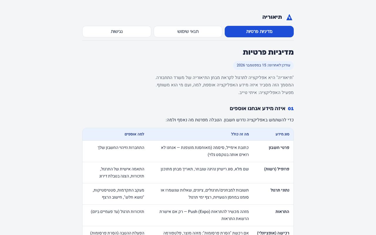 Preview of Teoria App