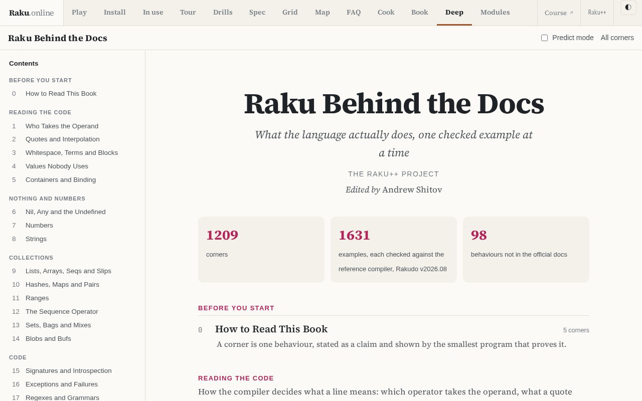 Preview of Raku Behind The Docs