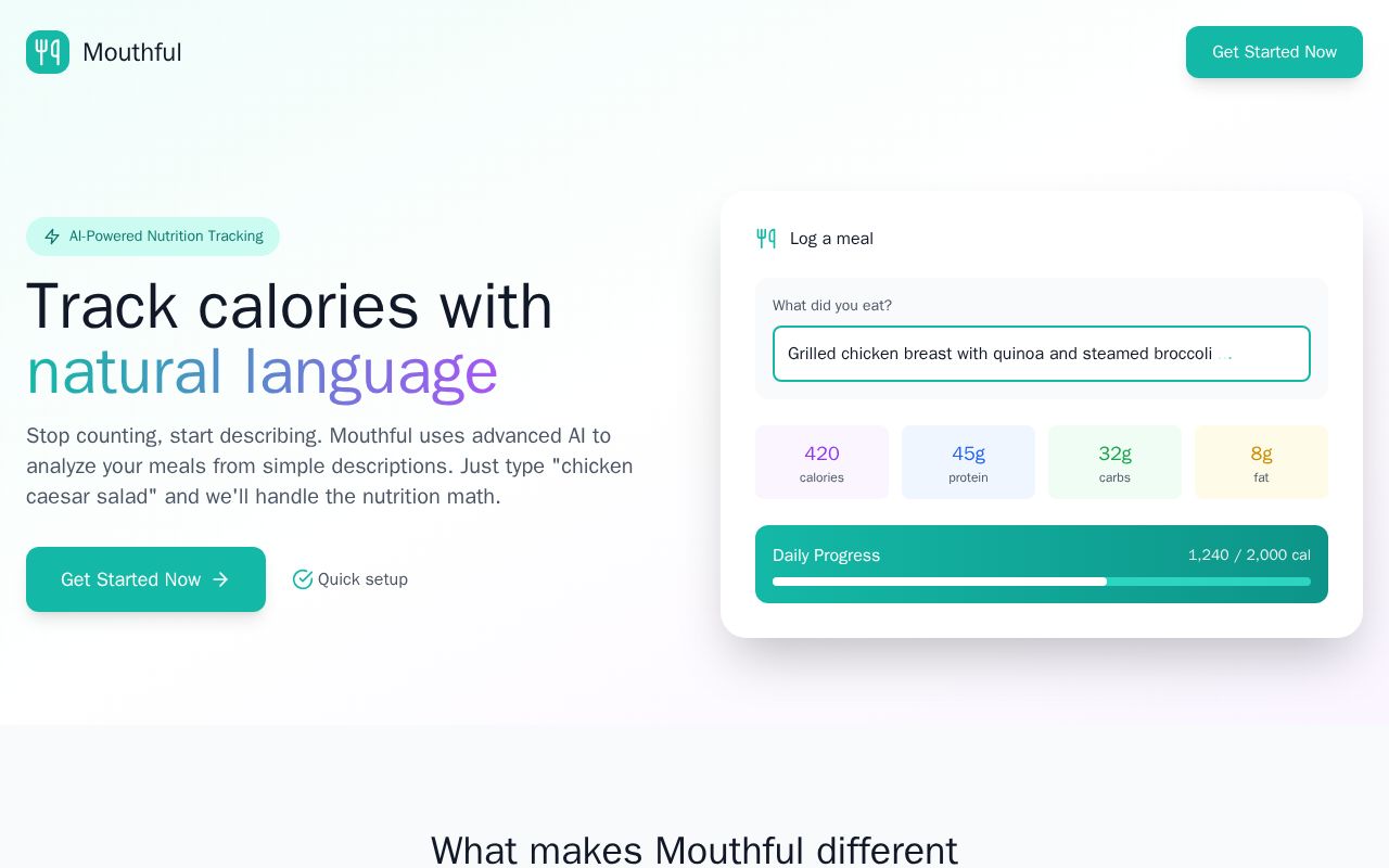 Preview of Mouthful — AI Calorie Tracker