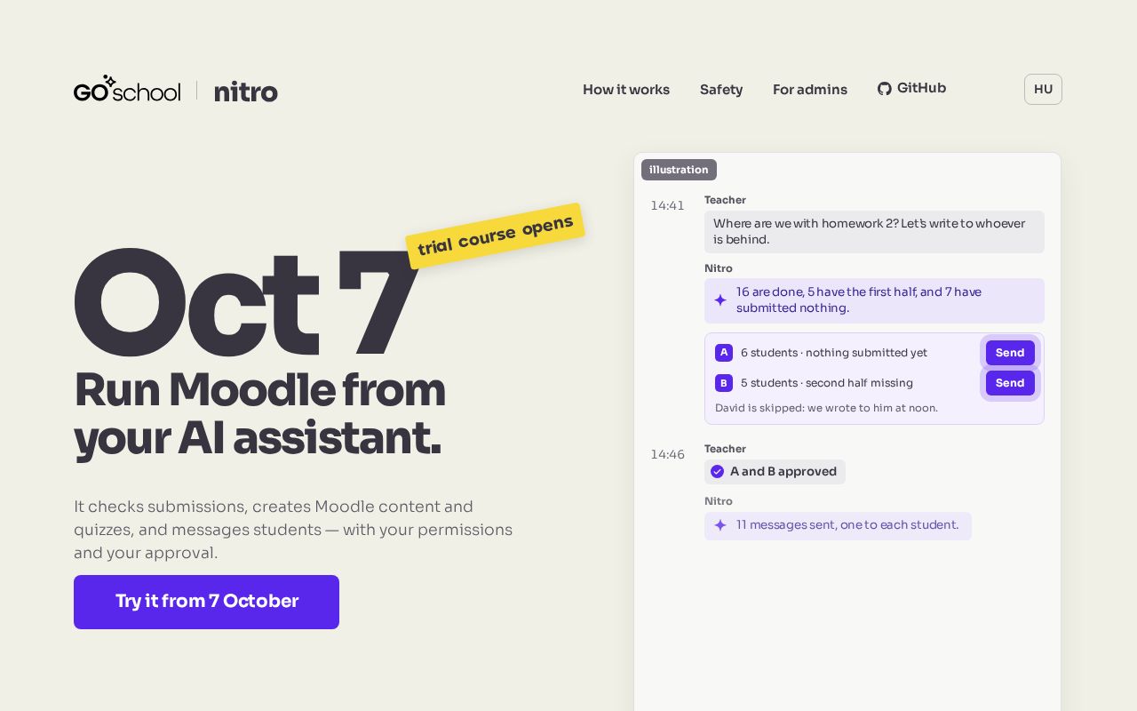 Preview of Moodle Nitro