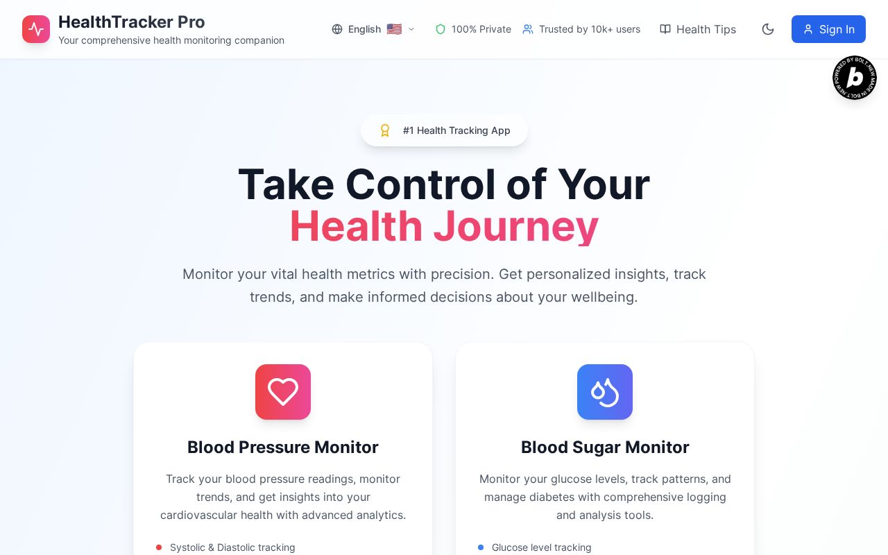 Preview of healthtrackerPro