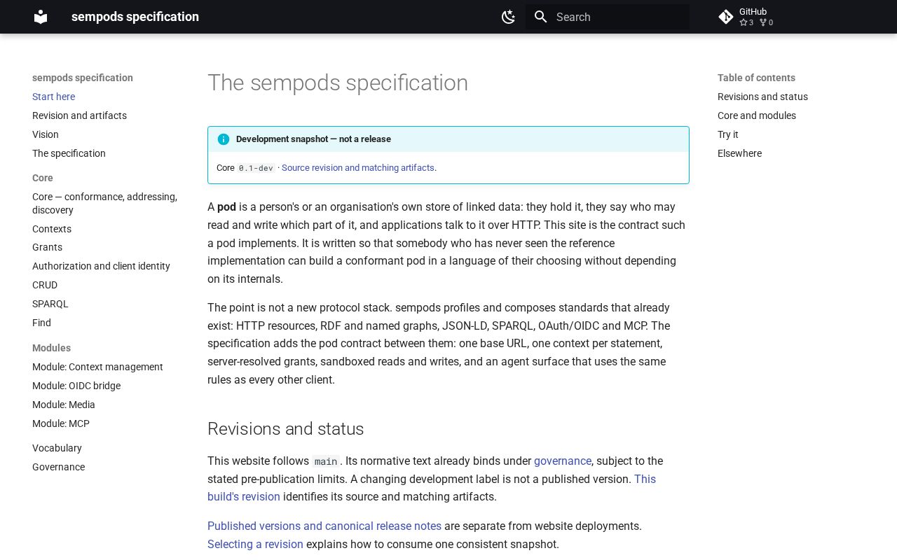 Preview of Sempods Spec