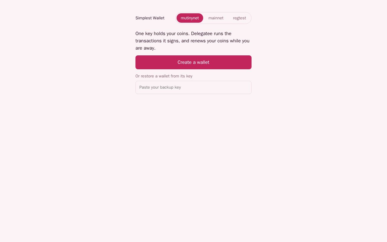 Preview of Simplest Wallet