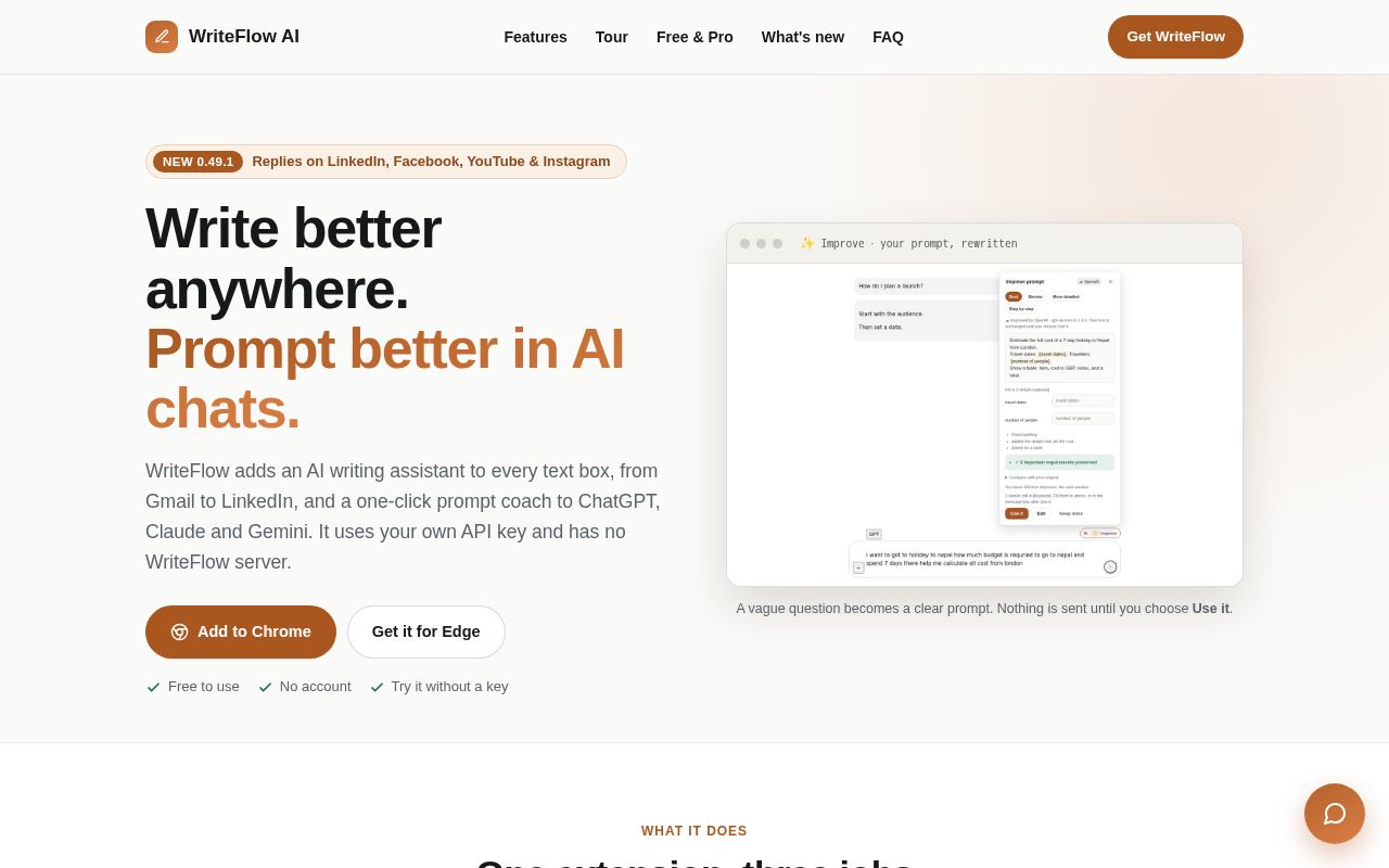 Preview of WriteFlow AI