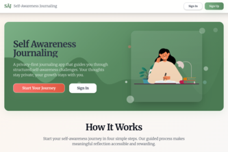 Preview of SĀJ Self-Awareness Journaling