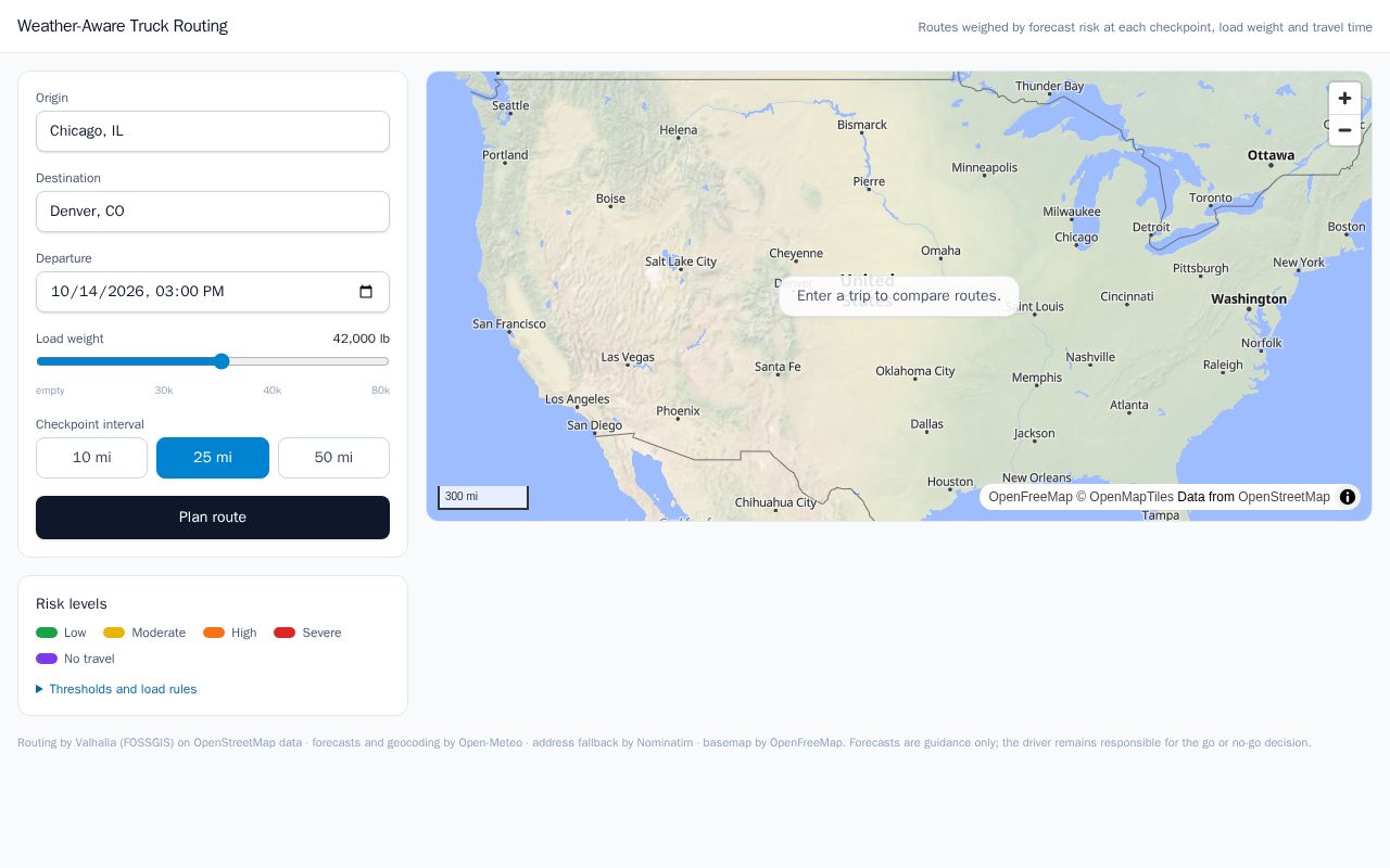 Preview of Weather Aware Truck Routing