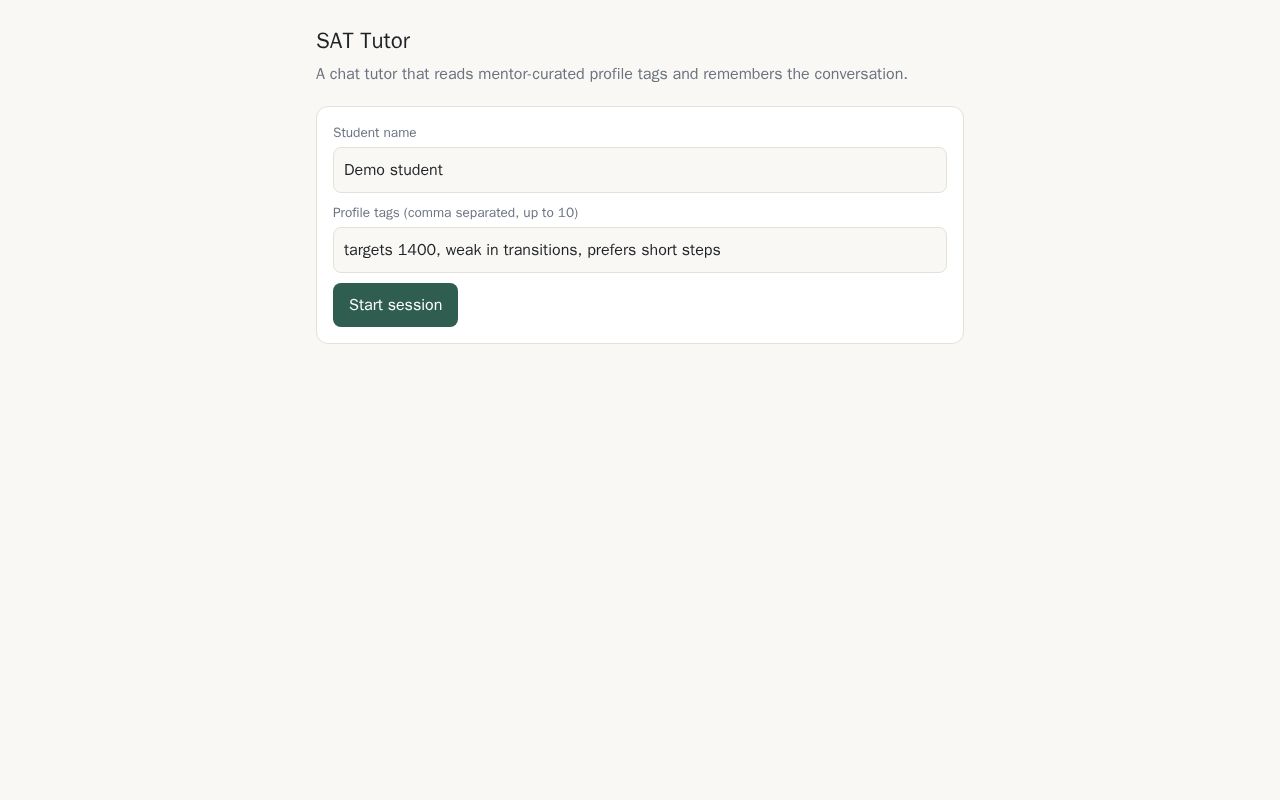 Preview of SAT Tutor