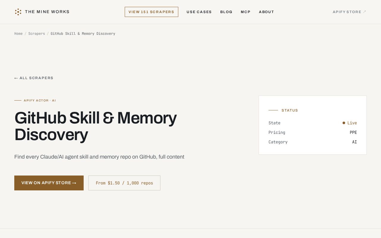 Preview of Github Skill Discovery