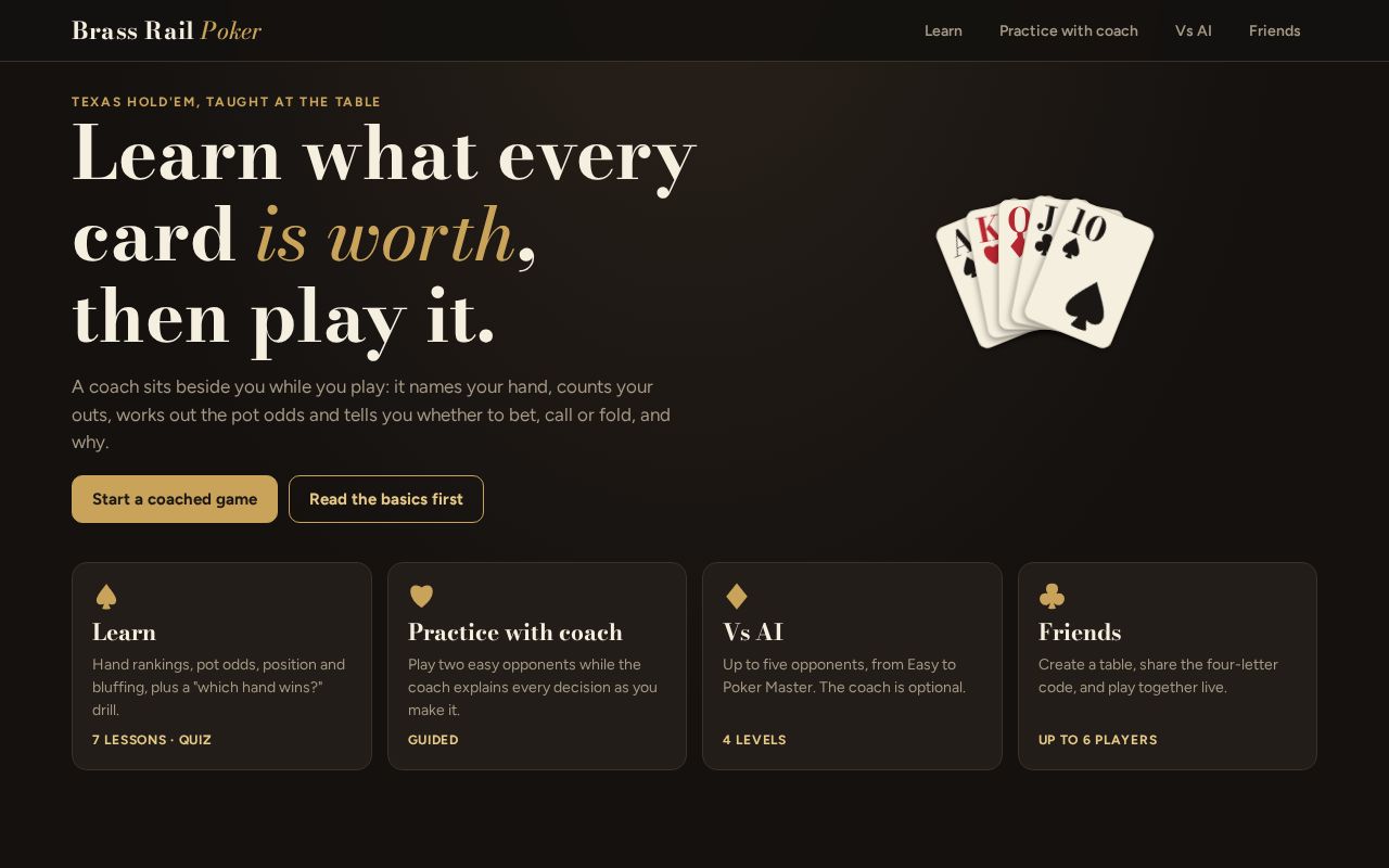 Preview of Brass Rail Poker