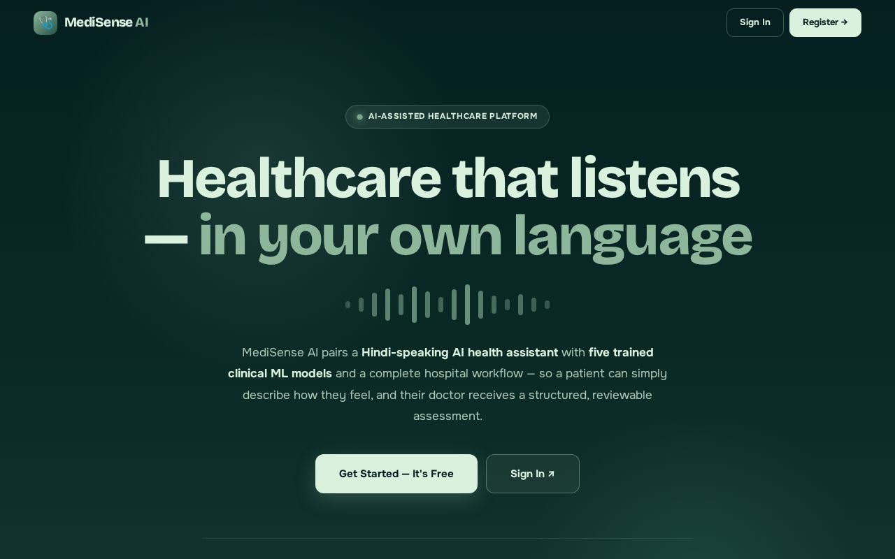 Preview of Medisense Ai