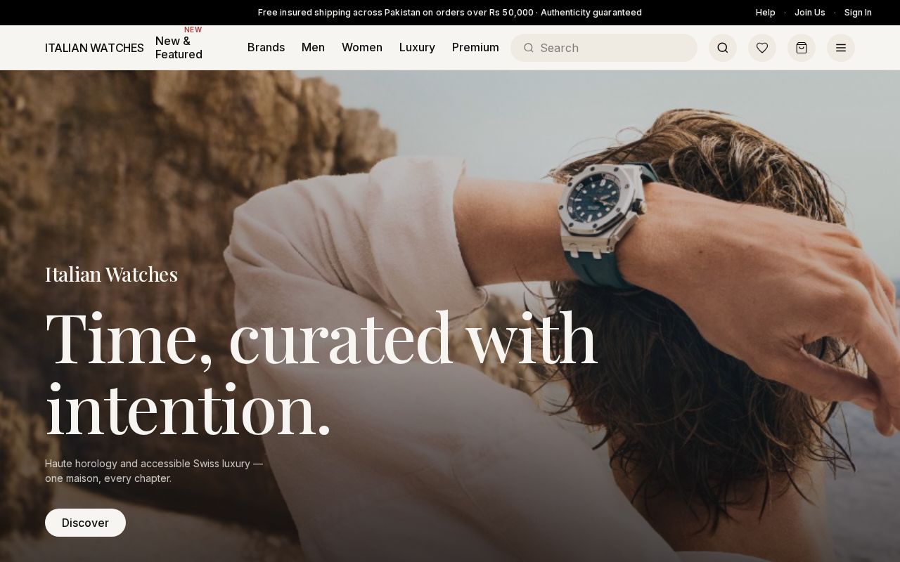 Preview of Italian Watches — premium multi-brand luxury watch storefront