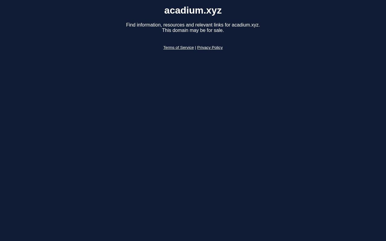 Preview of Acadium.xyz