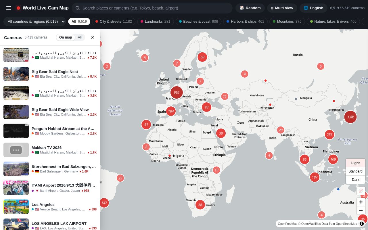 Preview of World Livecam Map