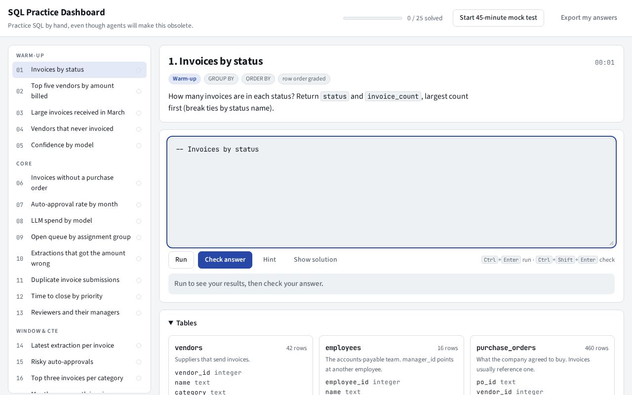 Preview of Sql Practice Dashboard