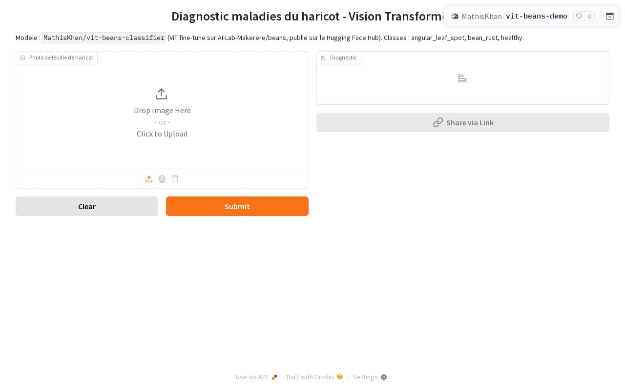 Preview of Vit Beans Demo