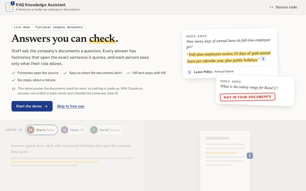 Preview of Rag Knowledge Assistant