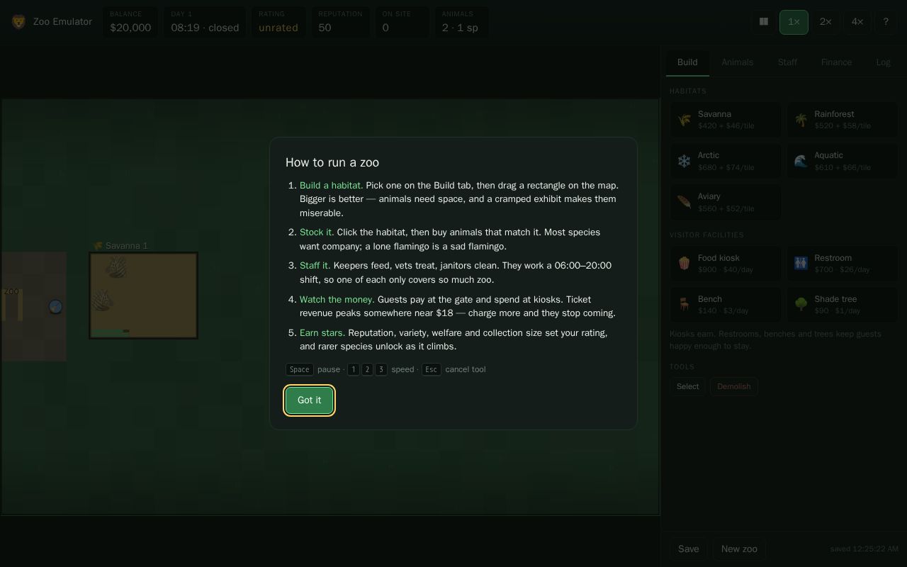 Preview of Zoo Emulator