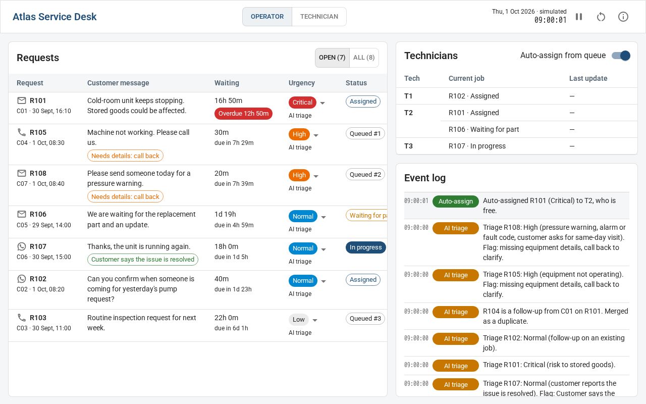 Preview of Atlas Service Desk