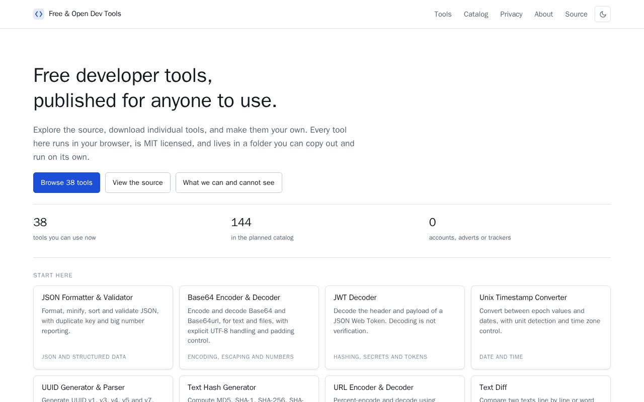 Preview of Free Open Dev Tools