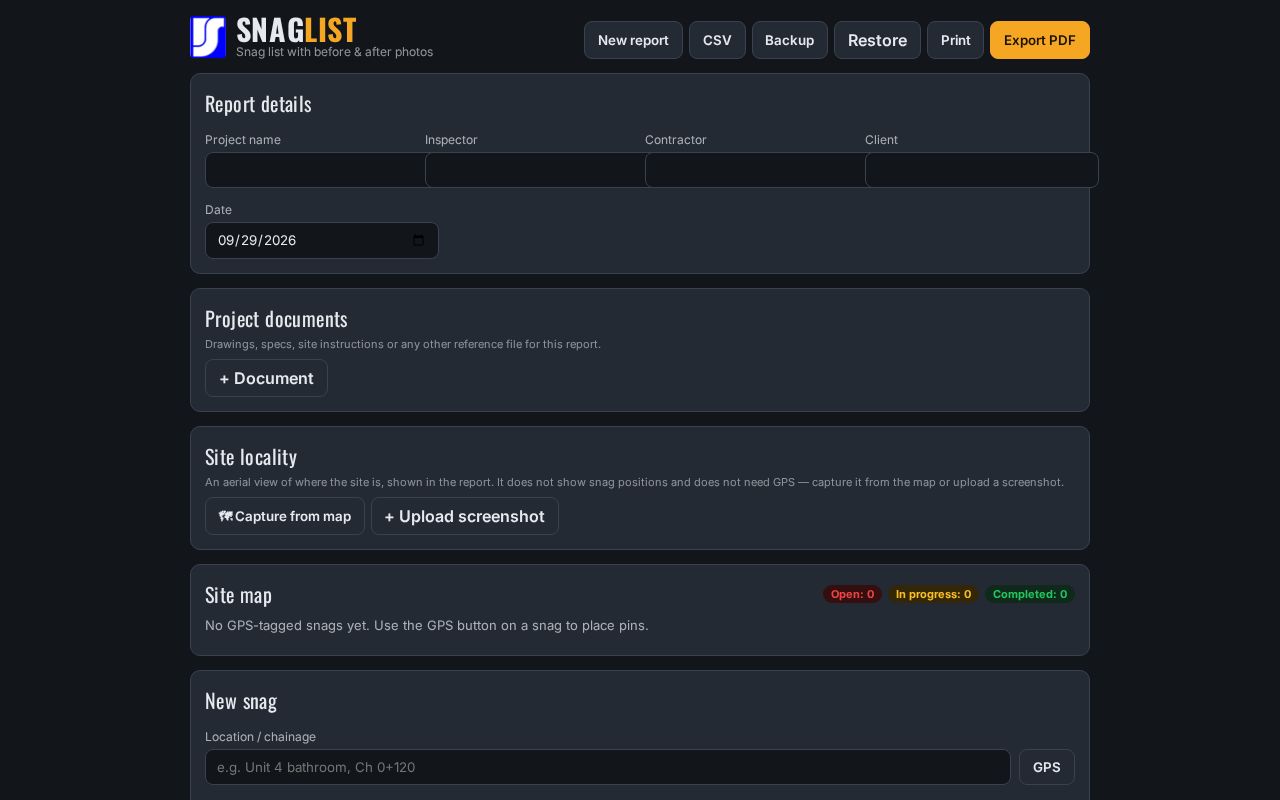 Preview of Snaglist