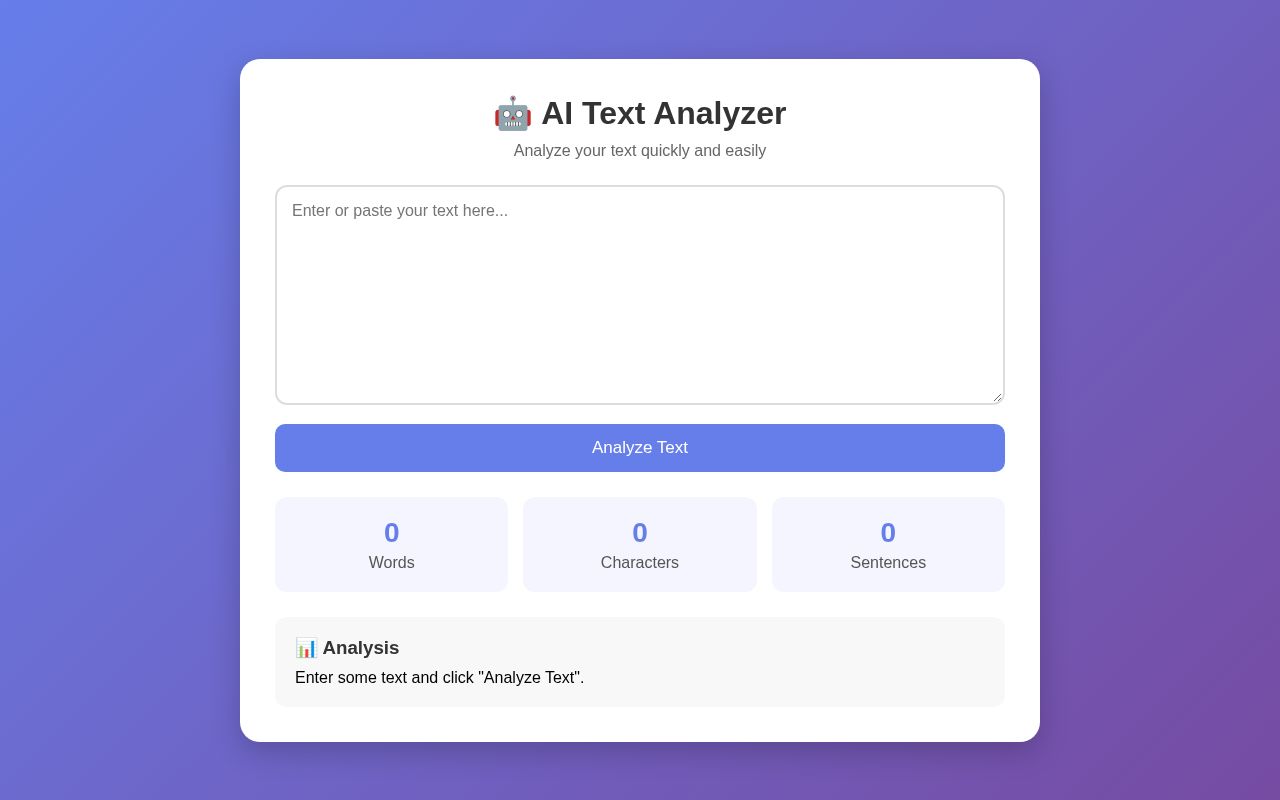 Preview of Ai Text Analyzer