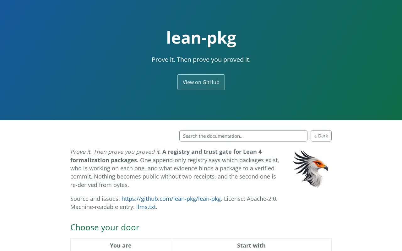Preview of Lean Pkg