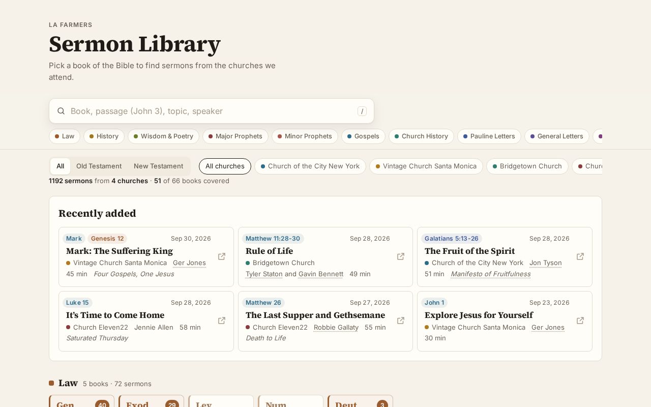 Preview of LA Farmers Sermon Library