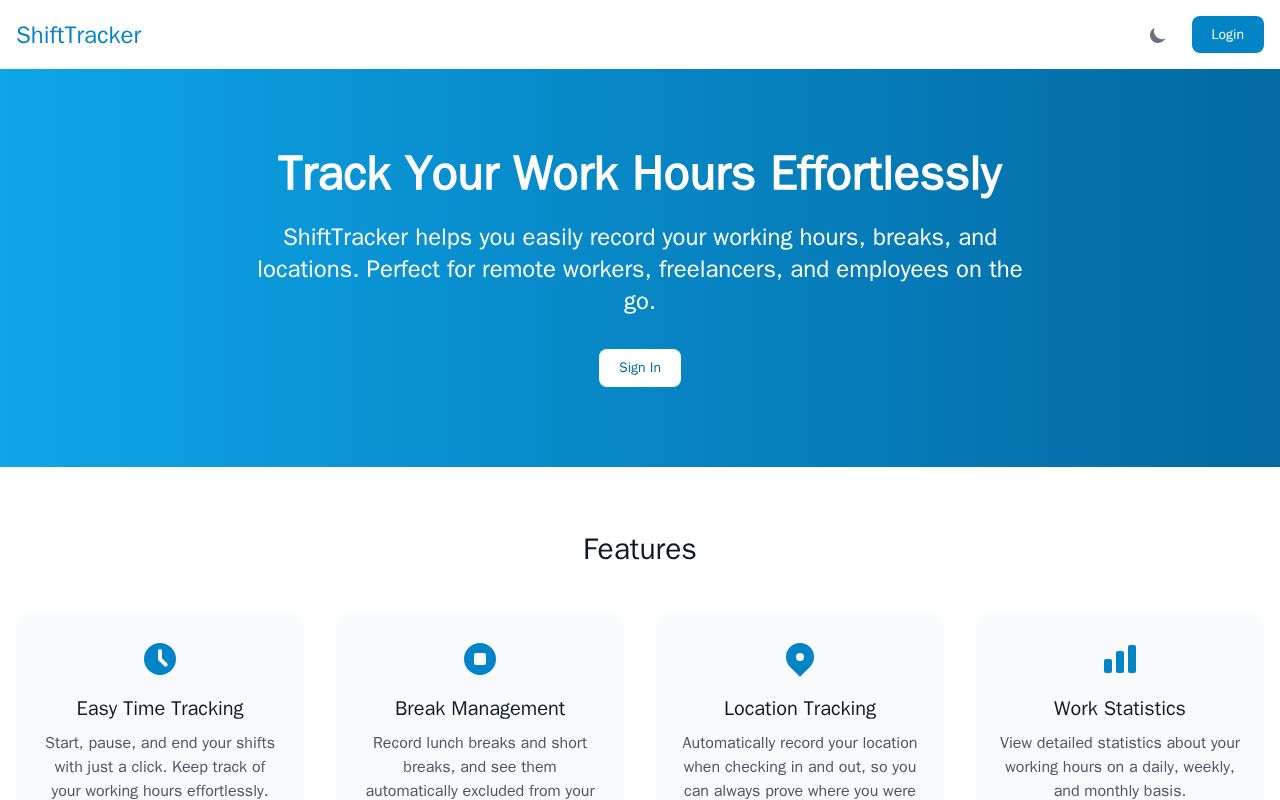 Preview of ShiftTracker