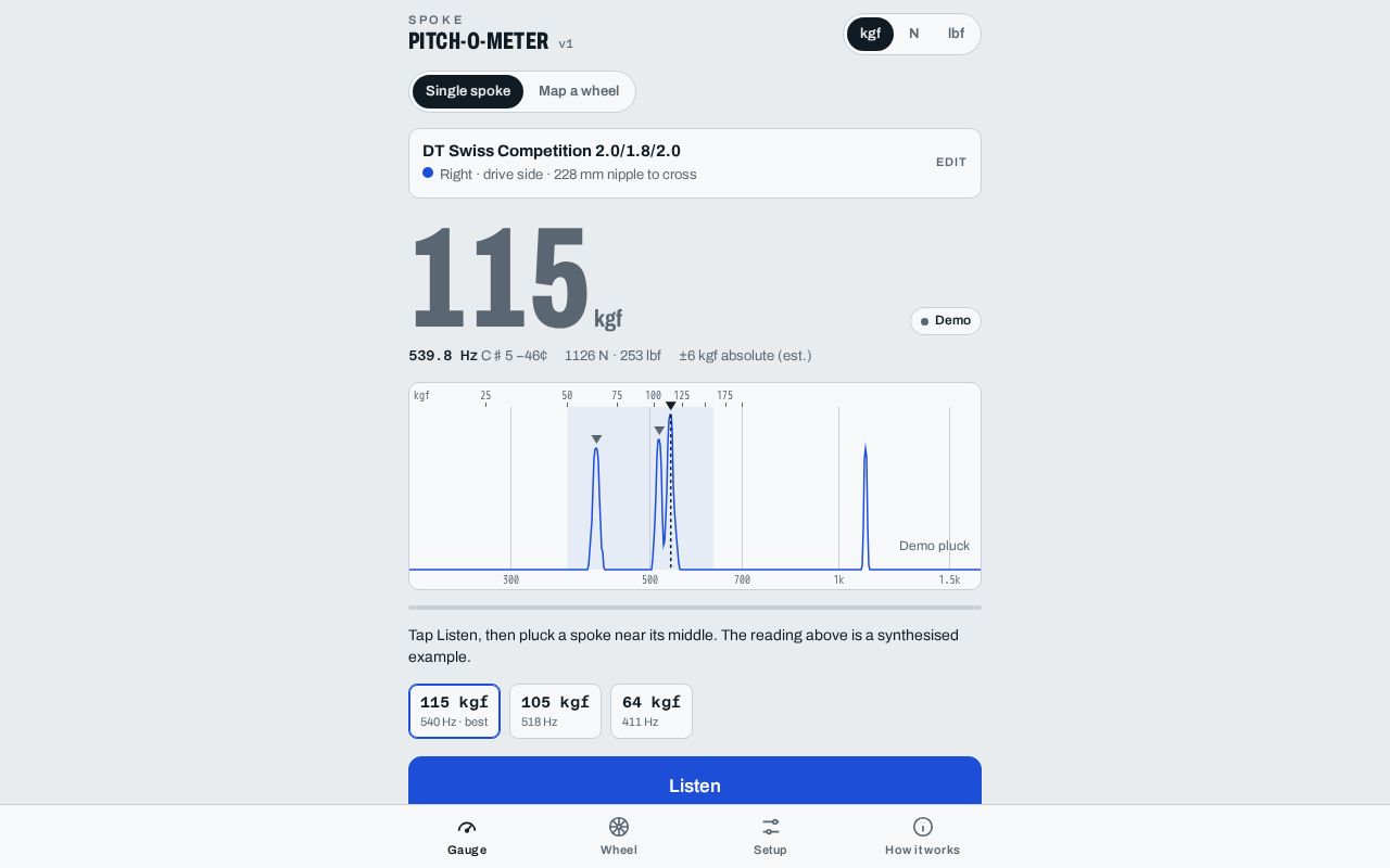 Preview of Spoke Pitch-o-meter
