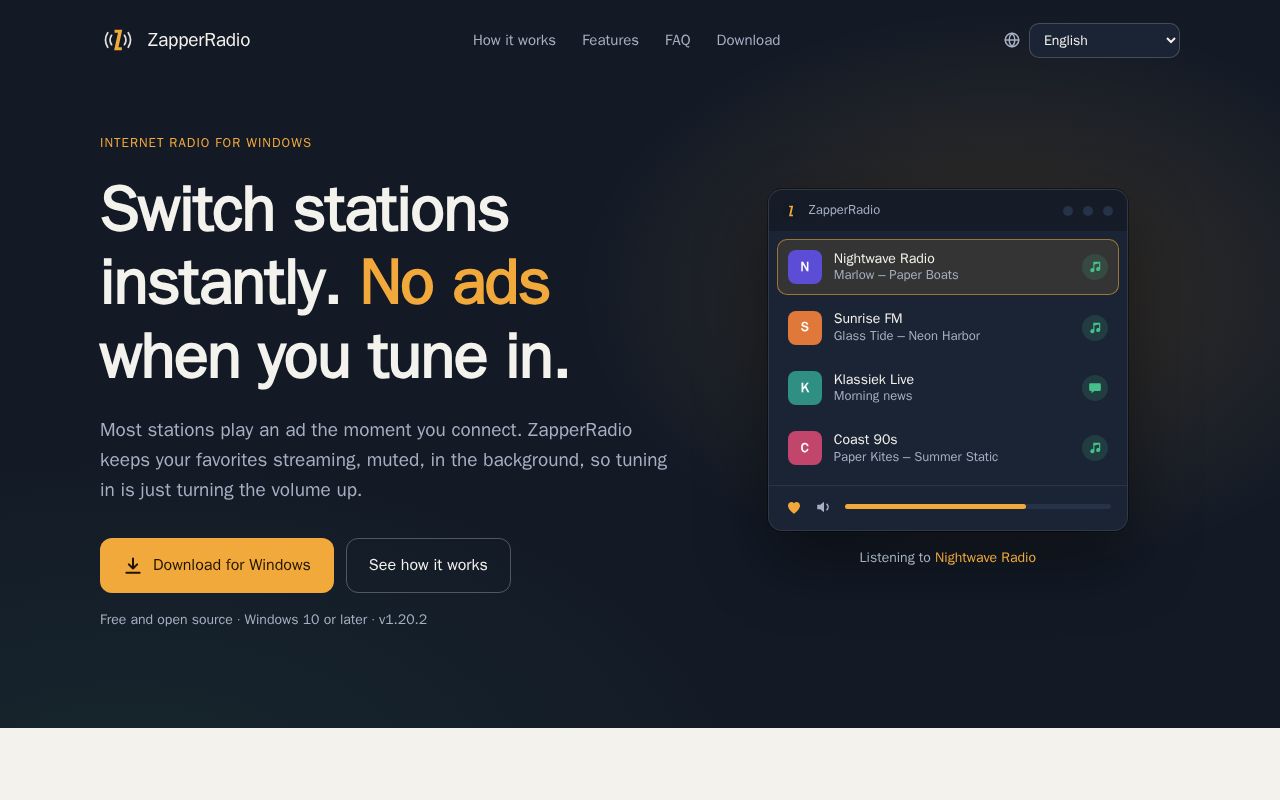 Preview of ZapperRadio