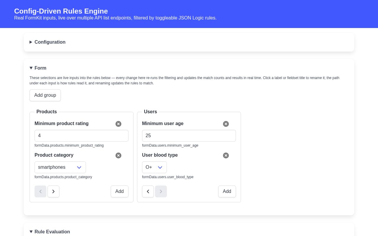 Preview of Rules Engine