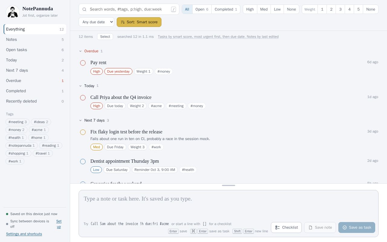 Preview of Notepannuda