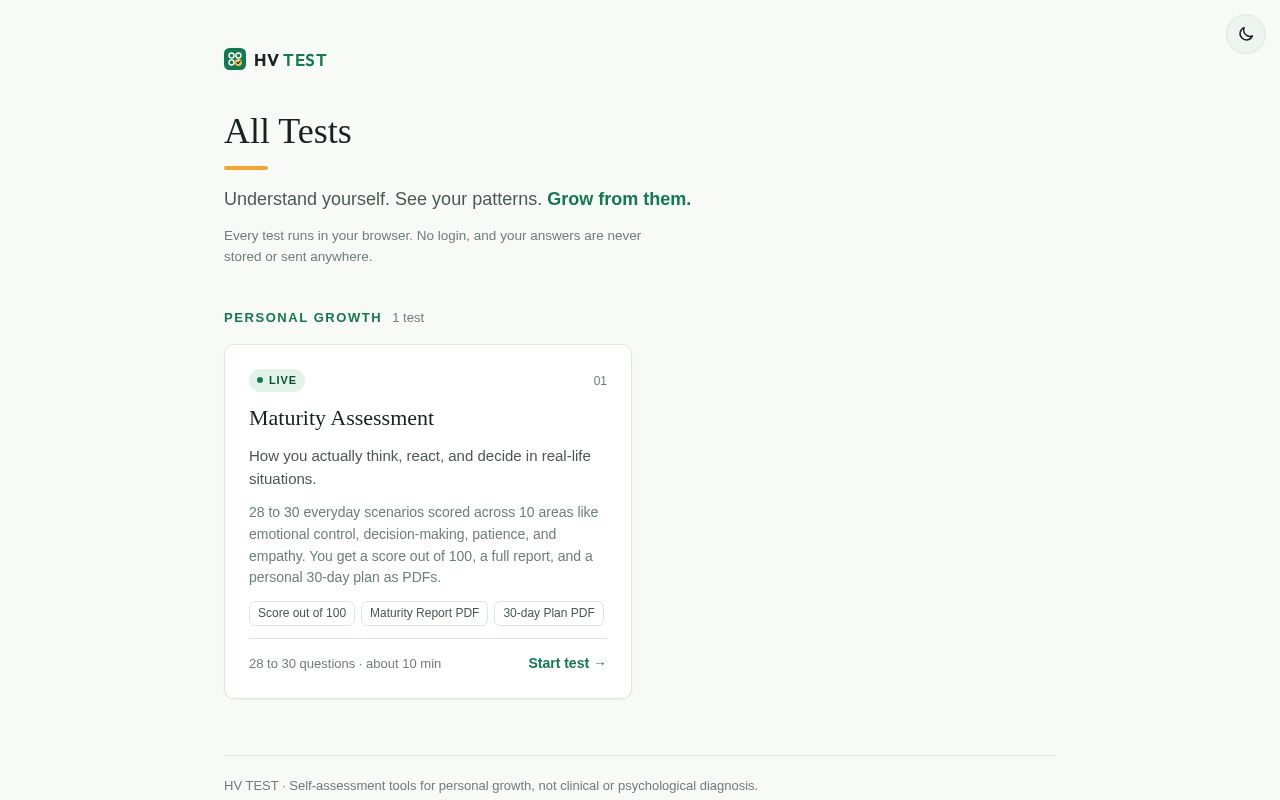 Preview of Hv Tests