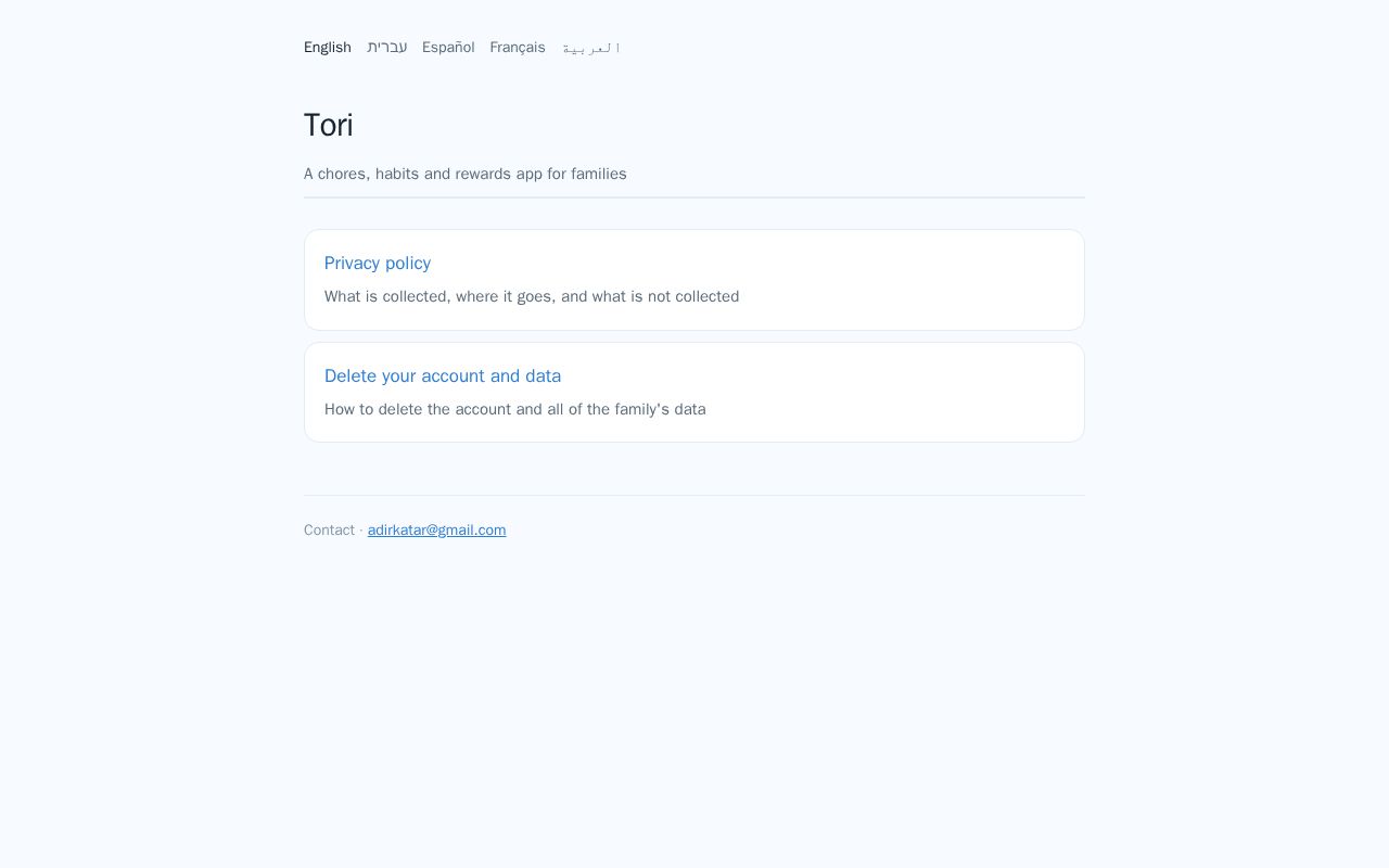 Preview of Tori Info