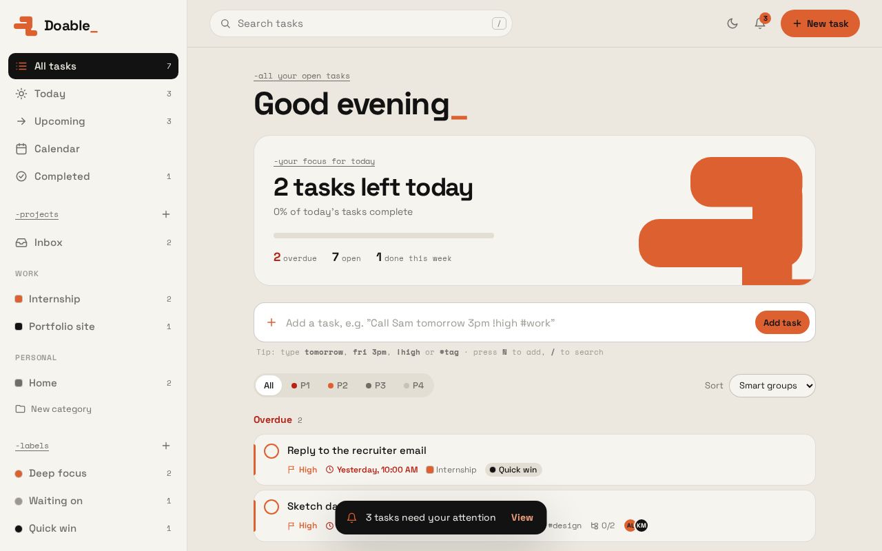 Preview of To Do List App