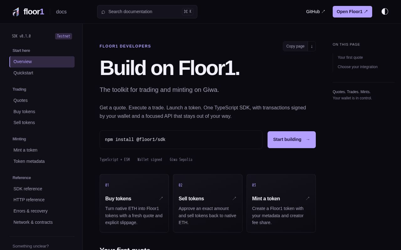 Preview of Floor1 SDK: Trade & Launch Giwa Memecoins in TypeScript
