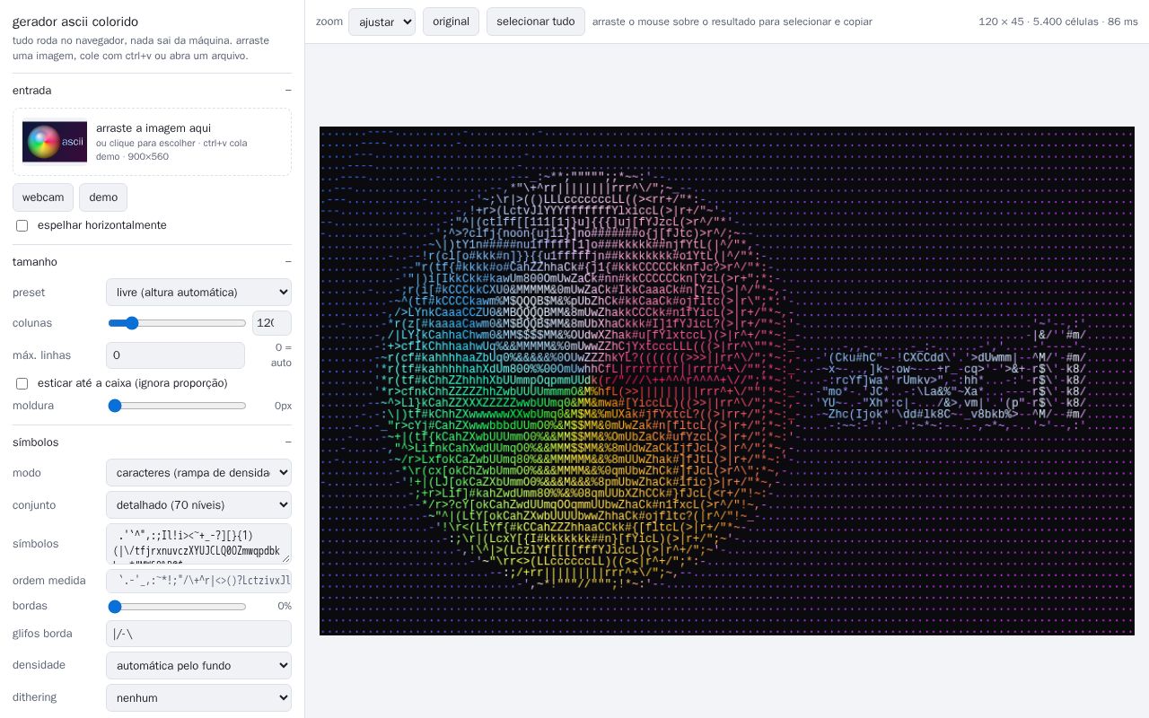 Preview of Ascii Colorido