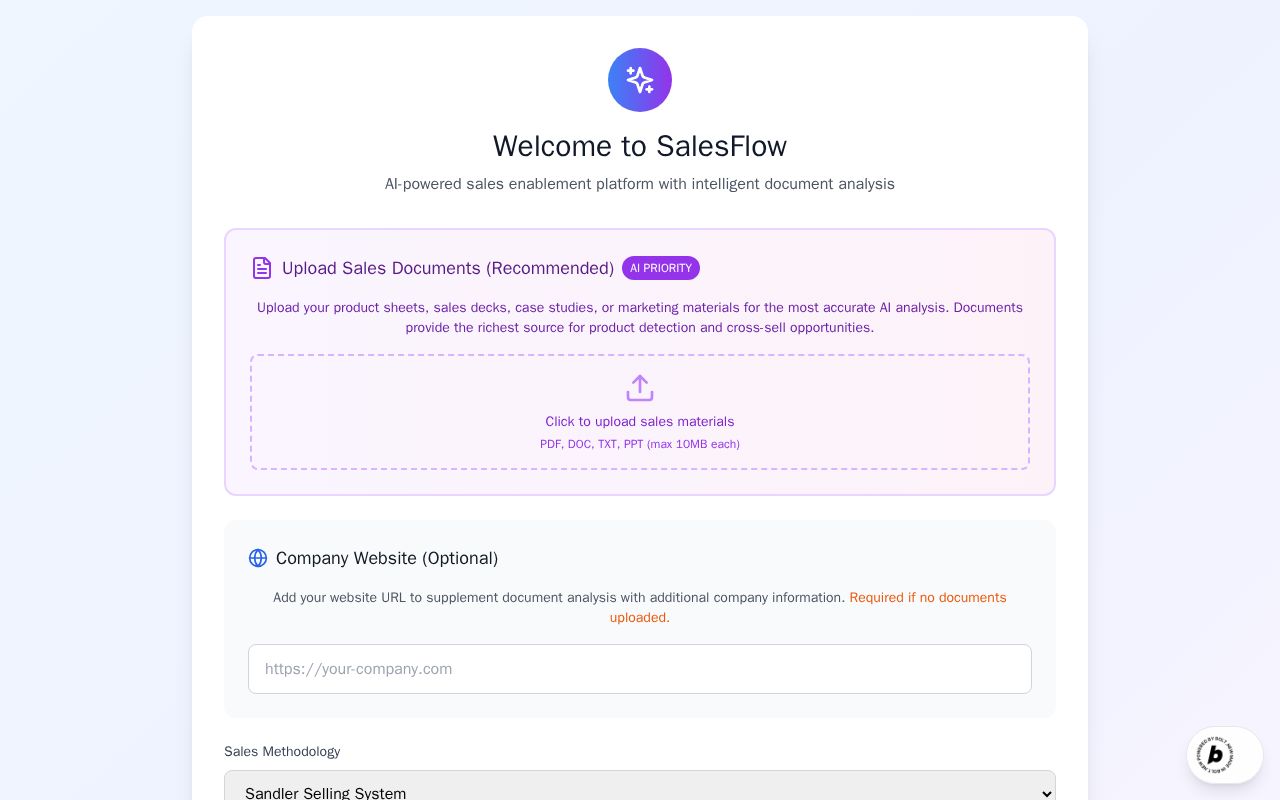 Preview of SalesFlow - Sales Enablement Tool