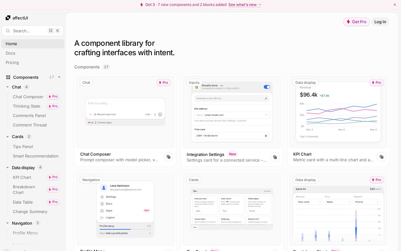 Preview of Affectui Components